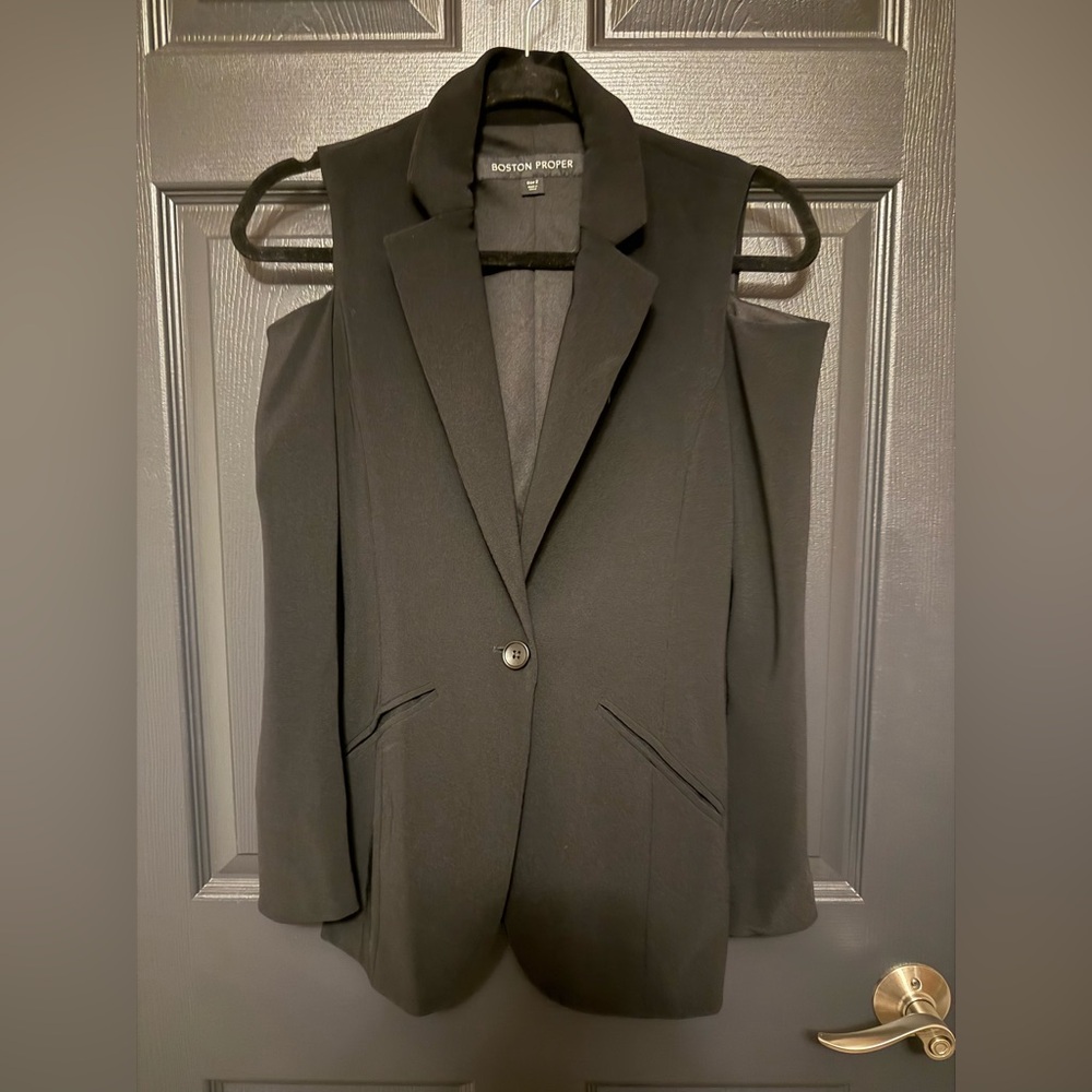 **MOVING SALE** Boston Proper Black Cold Shoulder Jacket